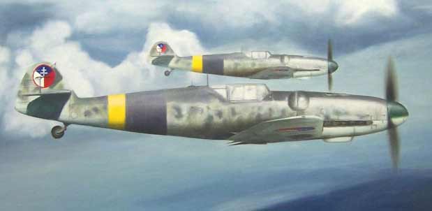 Messerschmitt BF-109 G6, Combined Flight, Slovak National Uprising - September 1944 by Vladimir Urbanek